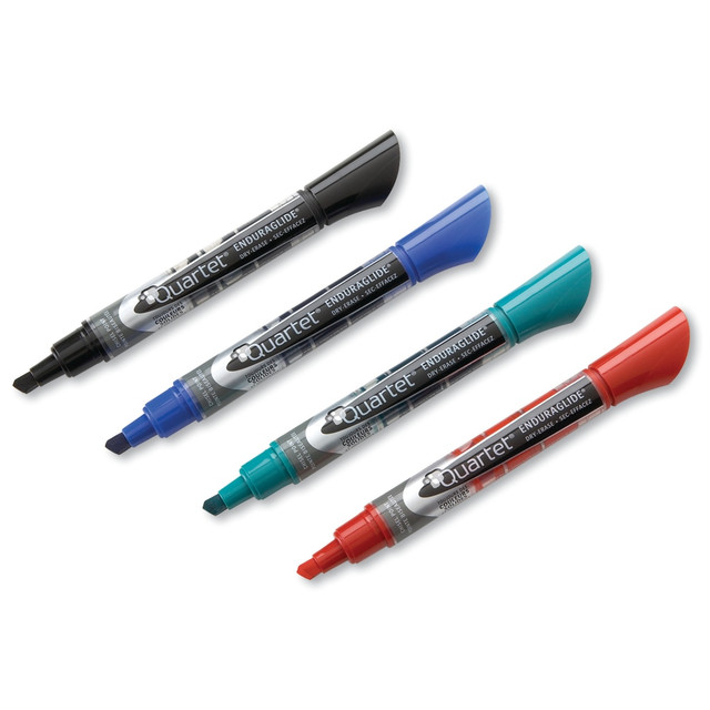 ACCO BRANDS USA, LLC Quartet 5001MA  EnduraGlide Dry-Erase Markers, Chisel, Assorted Colors, Pack Of 4