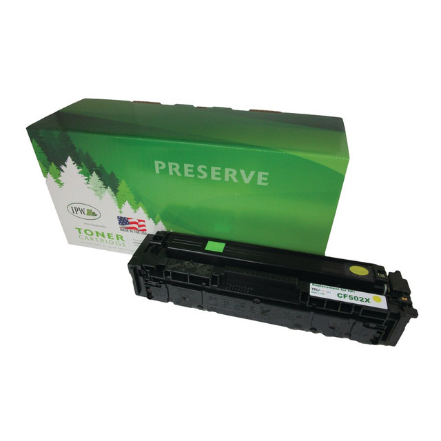 IMAGE PROJECTIONS WEST, INC. 545-502-ODP IPW Preserve Remanufactured Yellow High Yield Toner Cartridge Replacement For HP 202X, CF502X, 545-502-ODP