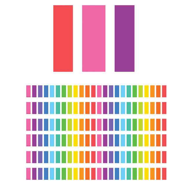 Create a special bulletin board theme with these vibrant border trim strips.  Use this colorful border trim to liven up your classroom!  Create fresh looks for bulletin boards, windows, walls, and class projects.  Layer them for extra impact. Or mix and match them with coordinating products (stickers, notepads, awards, etc.) to promote a classroom theme  Each pack includes 12 strips that total 35ft.