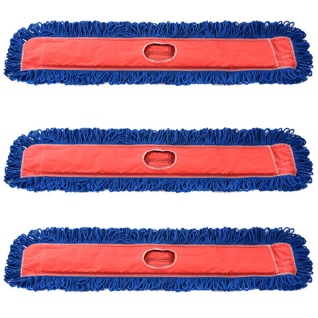 ADIR CORP. ALP435-36-1-3PK Alpine Microfiber Dust/Dry Mop Replacement Heads, 36in, Blue, Pack Of 3 Heads