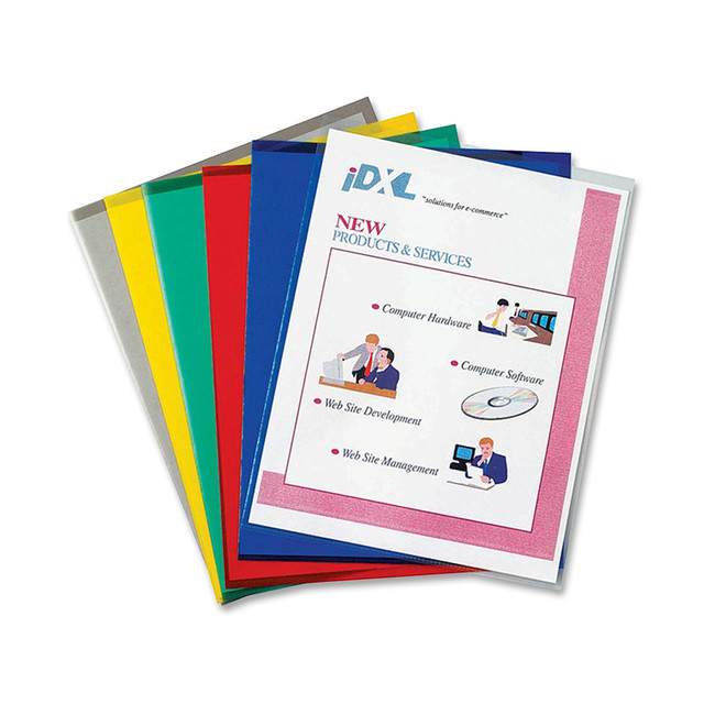 C-LINE PRODUCTS, INC. 62130 C-Line Project Folders, Letter Size (8 1/2in x 11in), 70% Recycled, Assorted Colors, Box Of 25