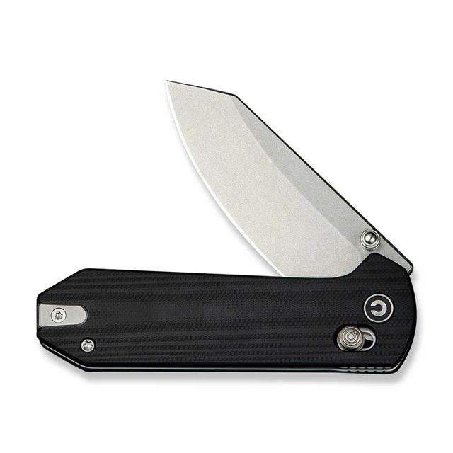 CIVIVI Knives C23073-1 CIVIVI Yonder Thumb Stud & Crossbar Lock Knife Black G10 Handle