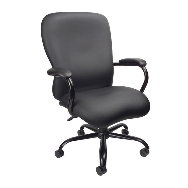 NORSTAR OFFICE PRODUCTS INC. Boss Office Products B990-CP  Heavy Duty Big And Tall Executive Chair, CaressoftPlus Vinyl, Black