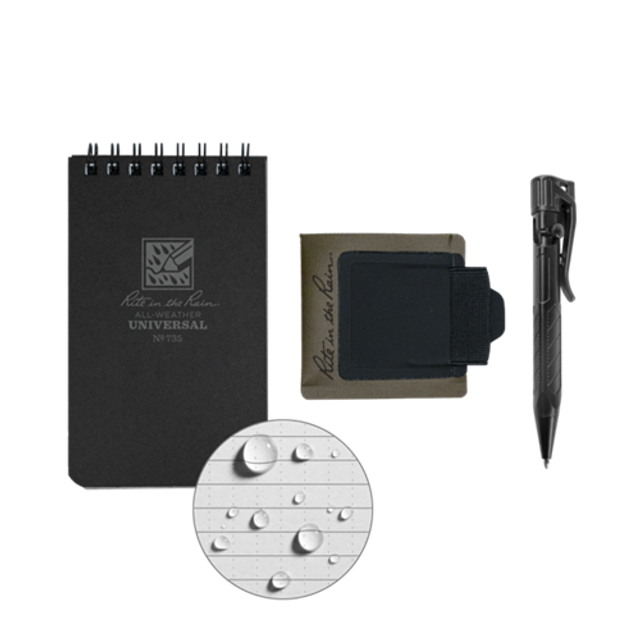 Rite in the Rain PH2-KIT All-Weather Monsoon Adhesive Pen and Card Holder Kit