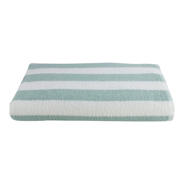 Dry yourself off in soft comfort with 1888 Mills Fibertone Pool Towels. Each cotton and poly towel is both bleach- and fade-resistant for a bright finish wash after wash.  A soft blend of 86% cotton ring-spun loops and 14% polyester.  Bleach- and fade-resistant technology.  High-quality absorbency.  Stylish seafoam stripes pattern.