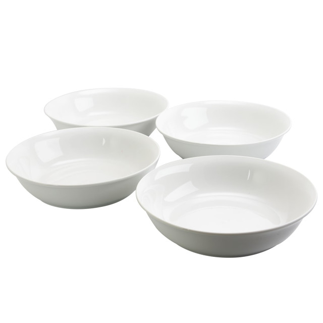 GIBSON OVERSEAS INC. Gibson Home 995111636M  4-Piece Dinner And Serving Bowls Set, 8-3/4in, White