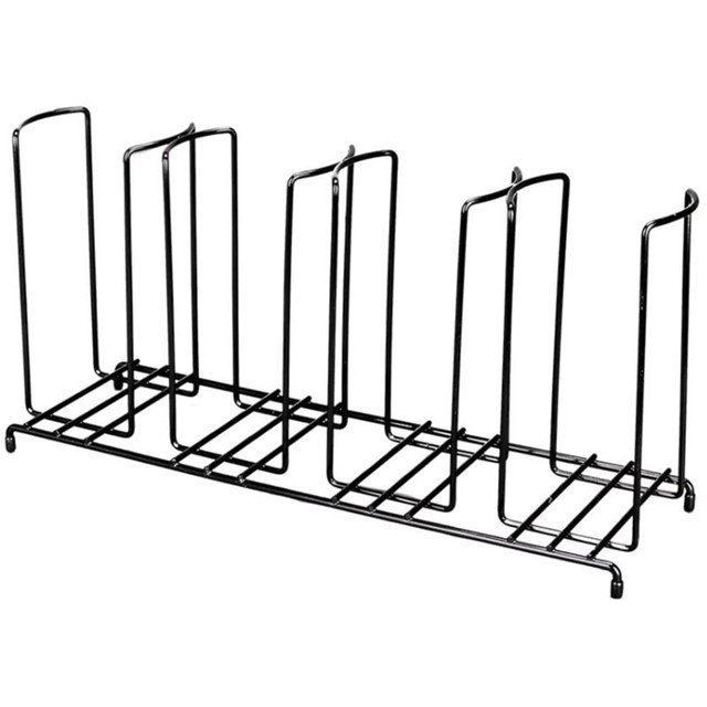 DIVERSIFIED METAL PRODUCTS, INC. WR-4 Hoffman Dispense-Rite Counter-Top Cup And Lid Organizer, 5in x 18-1/2in x 8-1/2in, Black