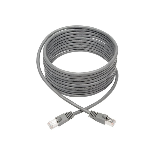 TRIPP LITE N262-014-GY  Cat6a Snagless Shielded STP Network Patch Cable 10G Certified, PoE, Gray RJ45 M/M 14ft 14ft - 1 x RJ-45 Male Network - 1 x RJ-45 Male Network - Shielding - Gray