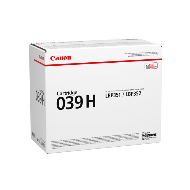 Compatible Canon models: ImageCLASS : LBP-351dn, LBP-352dn.  .  High-yield toner cartridge offers a genuine advantage with quality, efficiency and reliability for your Canon imageClass LBP351 or LBP352. Canons Toner has been developed as the optimal match for On-Demand Fusing technology, characterized by its quick melting by low-temperature and firm fixing capabilities, realizing power saving during standby mode, and reduction of warm-up time to start print from standby mode.  For use in Canon imageClass LBP351  Also works in LBP352  For optimal pairing with On-Demand Fusing technology  Combines toner, drum and other parts into 1 unit  Helps extend your printer life  Yields up to 25,000 pages.  Helps Avoid Waste - Designed for extended use, helping reduce or eliminate material use and potentially save money.  Recycling solution - designed to encourage recycling, helping you divert materials from landfill.
