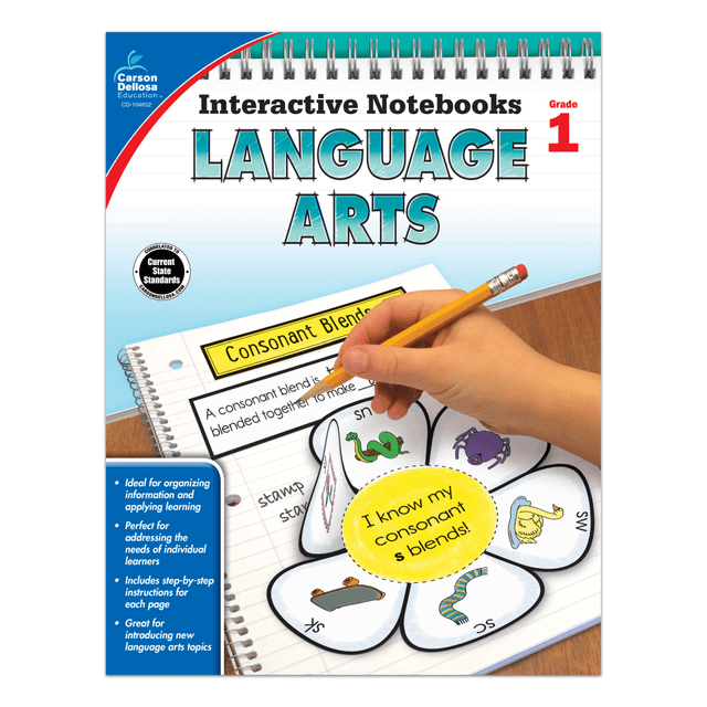 CARSON-DELLOSA PUBLISHING LLC 104652 Carson-Dellosa Interactive Language Arts Notebook, Grade 1