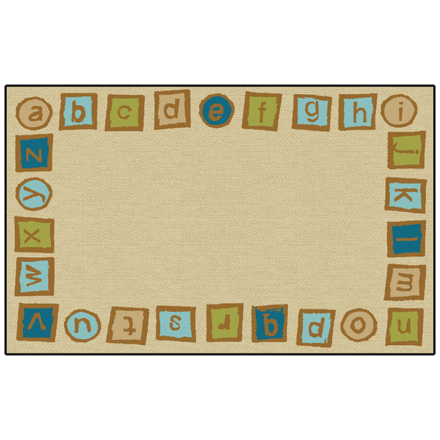 CARPETS FOR KIDS ETC. INC. 91.47 Carpets for Kids KID$Value PLUS Alphabet Blocks Border Rug, 7ft6in x 12ft , Tan