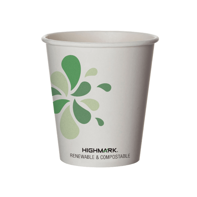 OFFICE DEPOT Highmark BHC10Z04967  ECO Compostable Hot Coffee Cups, 10 Oz, White, Pack Of 500