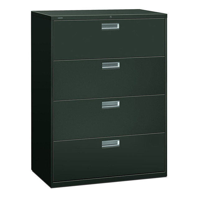 HNI CORPORATION HON 694LS  600 42inW x 19-1/4inD Lateral 4-Drawer File Cabinet With Lock, Charcoal