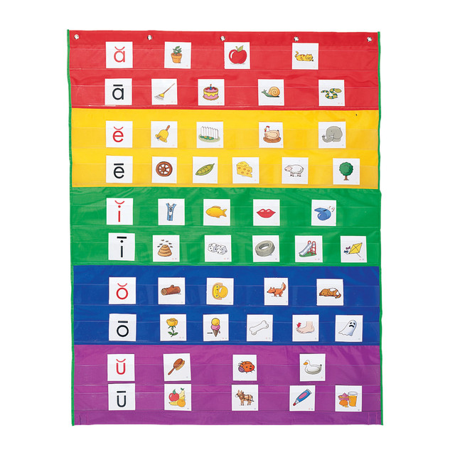 LEARNING RESOURCES, INC. Learning Resources LER2197  Rainbow Pocket Chart, 33 1/2in x 42in, Multicolor, Grade 1 - Grade 3