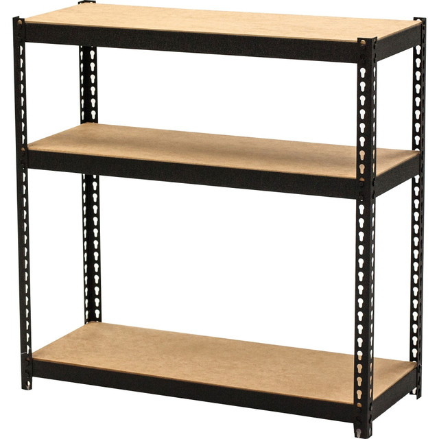 SP RICHARDS LLR66962 Lorell Narrow Steel Shelving - 30in Height x 30in Width x 12in Depth - Recycled - Black - Steel - 1Each SP RICHARDS LLR66962 Lorell Narrow Steel Shelving - 30in Height x 30in Width x 12in Depth - Recycled - Black - Steel - 1Each