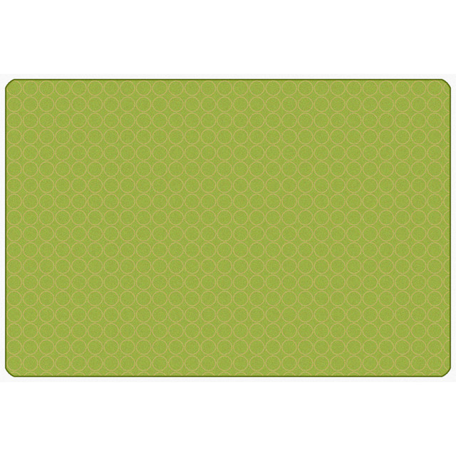 CARPETS FOR KIDS ETC. INC. 27754 Carpets for Kids KIDSoft Comforting Circles Tonal Solid Rug, 4" x 6ft, Green/Tan