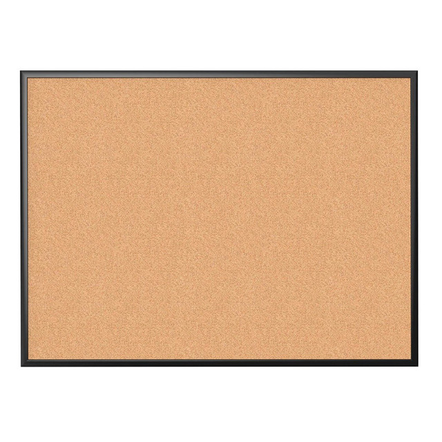 UBRANDS, LLC 050U00-01 U Brands Cork Bulletin Board, 47in x 35in, Black Aluminum Frame