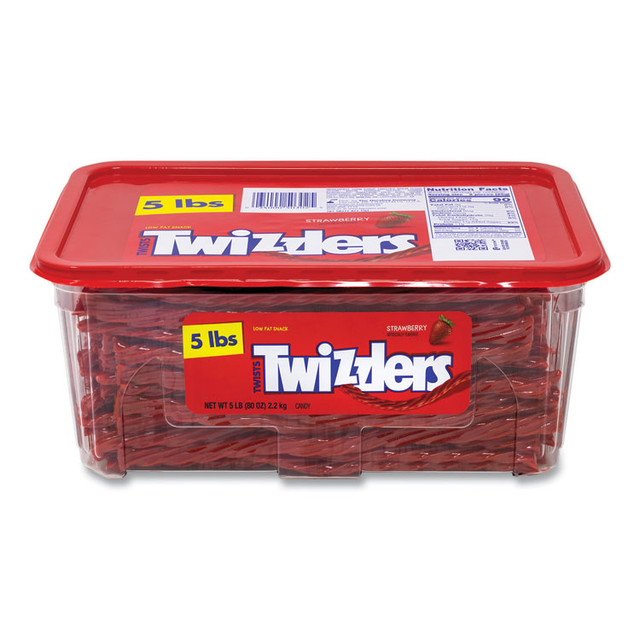 THE HERSHEY COMPANY Twizzlers® 22002005 Strawberry Twists, Strawberry, 5 lb Tub