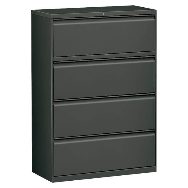 OFFICE DEPOT 21153 WorkPro 42inW x 18-5/8inD Lateral 4-Drawer File Cabinet, Charcoal