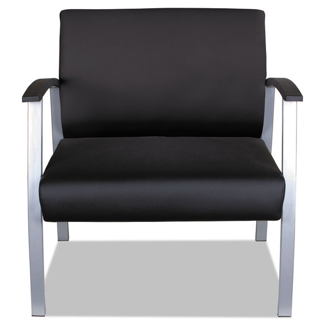 ALERA ML2219 Alera metaLounge Series Bariatric Guest Chair, 30.51" x 26.96" x 33.46", Black Seat, Black Back, Silver Base