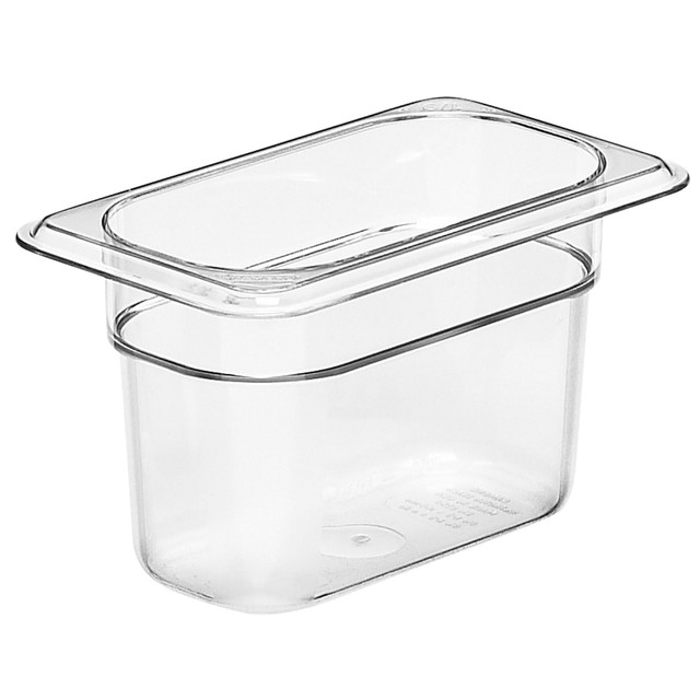 CAMBRO MFG. CO. 94CW135 Cambro Camwear GN 1/9 Size 4in Food Pans, 4inH x 4-1/4inW x 7inD, Clear, Set Of 6 Pans