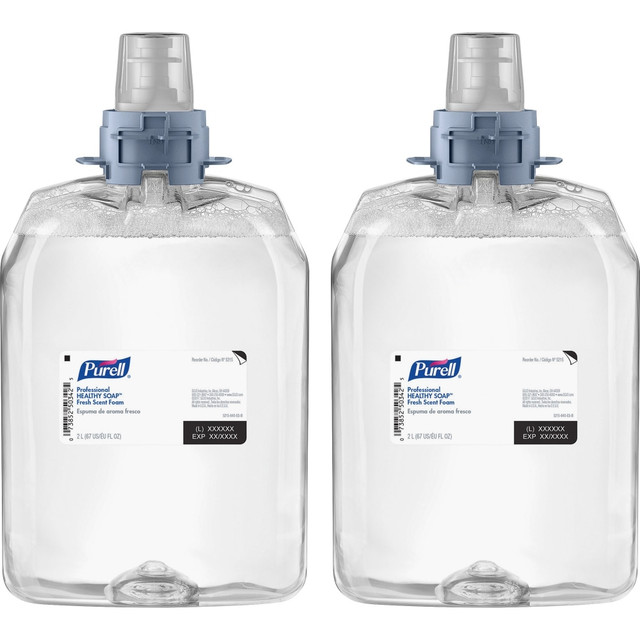 GOJO INDUSTRIES INC 521502 Purell FMX-20 Healthy Soap Foam Hand Soap, Fresh Scent, 67.6 Oz, Carton Of 2 Bottles GOJO INDUSTRIES INC 521502 Purell FMX-20 Healthy Soap Foam Hand Soap, Fresh Scent, 67.6 Oz, Carton Of 2 Bottles