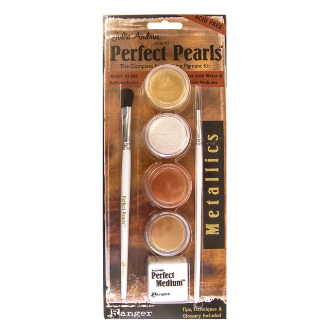 RANGER INDUSTRIES INC. PPP15963 Ranger Perfect Pearls Complete Embellishing Pigment Kit, Metallics RANGER INDUSTRIES INC. PPP15963 Ranger Perfect Pearls Complete Embellishing Pigment Kit, Metallics