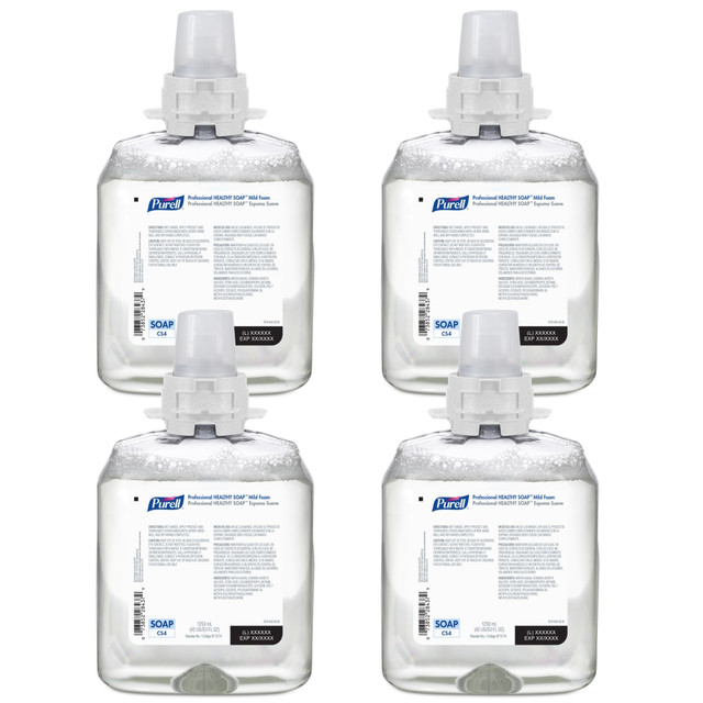 GOJO INDUSTRIES INC 5174-04 Purell Healthy Soap Mild Foam Refills, 1250 mL, Unscented, Pack Of 4 Refills GOJO INDUSTRIES INC 5174-04 Purell Healthy Soap Mild Foam Refills, 1250 mL, Unscented, Pack Of 4 Refills