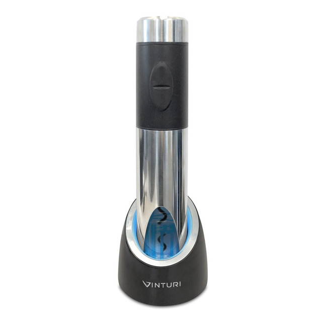 GREENFIELD WORLD TRADE INC. V9046 Edgecraft Vinturi Electric Rechargeable Wine Opener With Foil Cutter, Silver GREENFIELD WORLD TRADE INC. V9046 Edgecraft Vinturi Electric Rechargeable Wine Opener With Foil Cutter, Silver