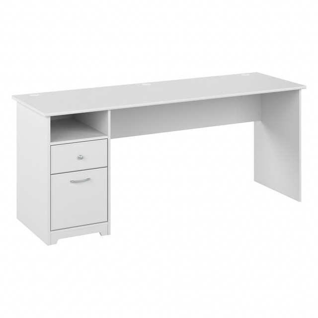 BUSH INDUSTRIES INC. WC31972 Bush Furniture Cabot 72inW Computer Desk With Drawers, White, Standard Delivery