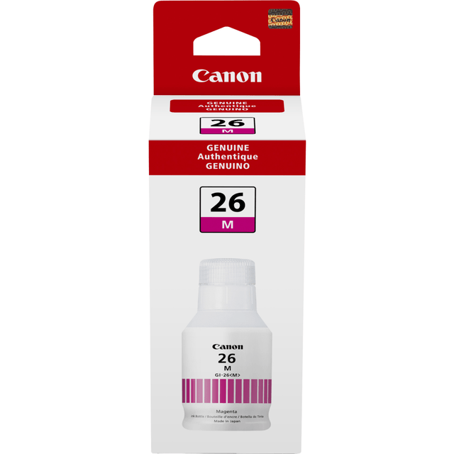 CANON USA, INC. 4422C001 Canon GI-26 Magenta High-Yield Ink Bottle CANON USA, INC. 4422C001 Canon GI-26 Magenta High-Yield Ink Bottle