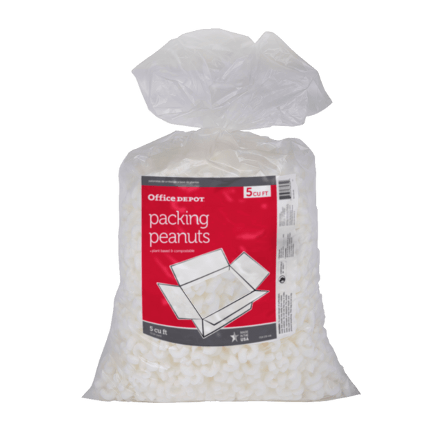 OFFICE DEPOT 37702-OD  Brand Loose-Fill Packing Peanuts, 5 Cu Ft
