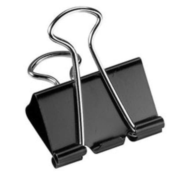 OFFICE DEPOT ODBC-BLK  Brand Binder Clips, Medium, 1-1/4in Wide, 5/8in Capacity, Black, Pack Of 24