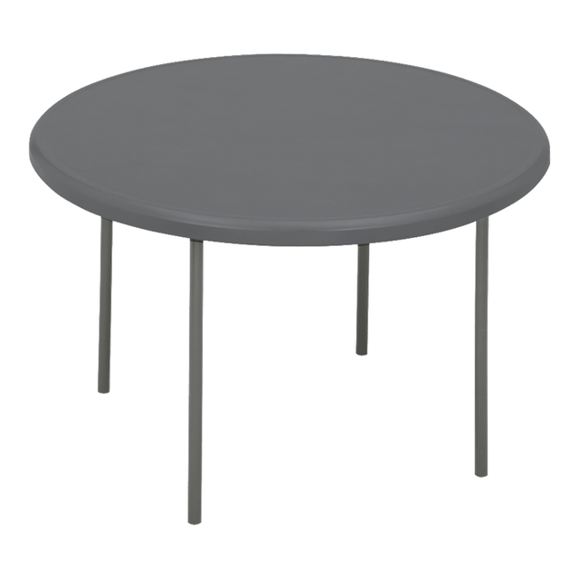 ICEBERG ENTERPRISES LLC 65247 Iceberg Indestruct-Table Too Round Folding Table, 29inH x 48inD, Charcoal/Gray