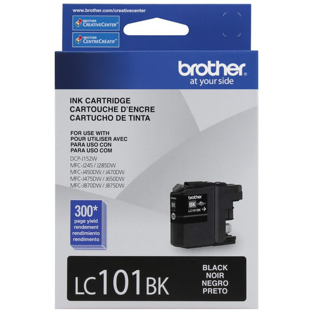 BROTHER INTL CORP BRTLC101BKS Brother LC101 Black Ink Cartridge, LC101BKS