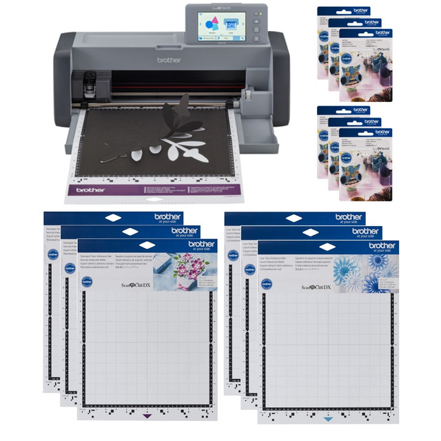 CLEAN CONTROL CORPORATION SDX125EGYMATS-OD Brother ScanNCut SDX125e 13-Piece DIY Cutting Machine Set With Scanner, Titanium/Gray CLEAN CONTROL CORPORATION SDX125EGYMATS-OD Brother ScanNCut SDX125e 13-Piece DIY Cutting Machine Set With Scanner, Titanium/Gray
