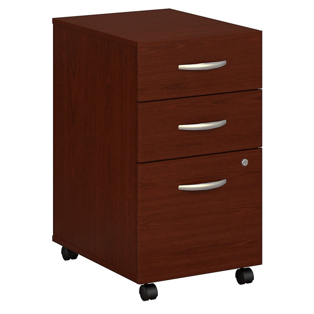 BUSH INDUSTRIES INC. WC36753SUIR Bush Business Furniture Components 21inD Vertical 3-Drawer Mobile File Cabinet, Mahogany, Delivery