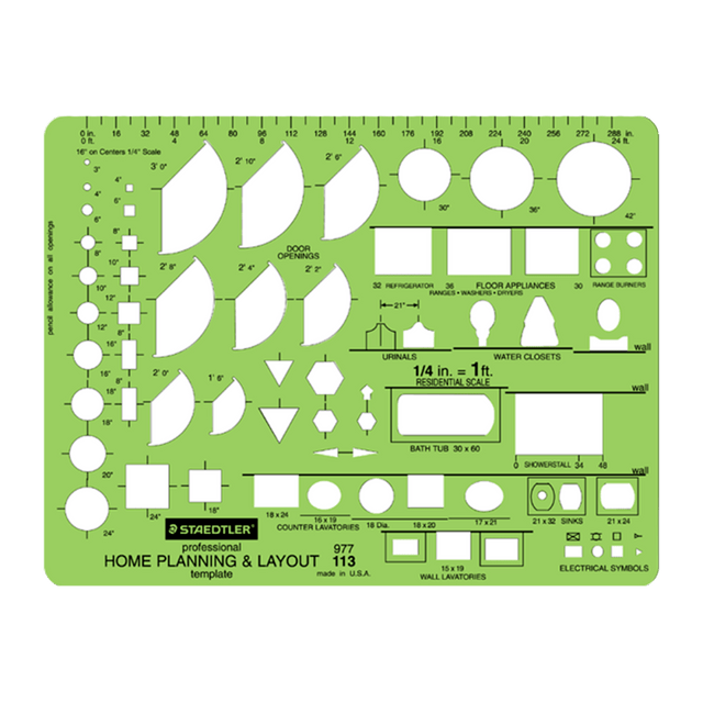 STAEDTLER-MARS GMBH & CO KG Staedtler 730674-6483  Mars Template, Home Planning & Layout