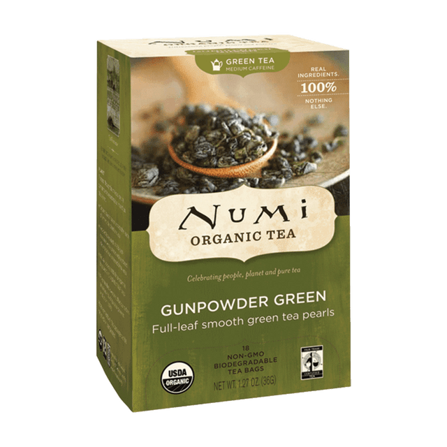 NUMI, INC. 10109 Numi Organic Gunpowder Green Tea, Box Of 18 NUMI, INC. 10109 Numi Organic Gunpowder Green Tea, Box Of 18