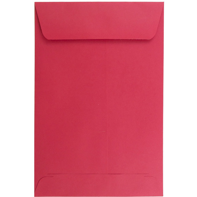 JAM PAPER AND ENVELOPE V0128139B JAM Paper Open-End 6in x 9in Catalog Envelopes, Gummed Seal, 30% Recycled, Red, Pack Of 10