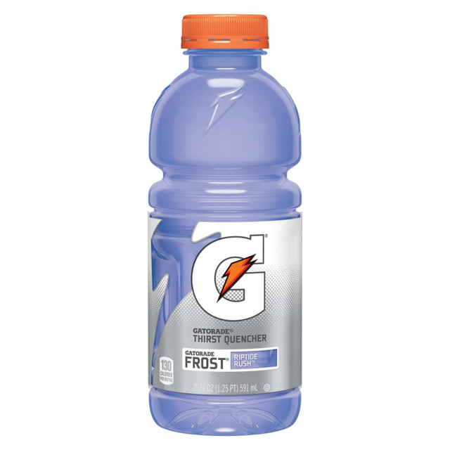 QUAKER FOODS 32488 Gatorade Wide-Mouth Bottles, Riptide Rush, 20 Oz, Case of 24