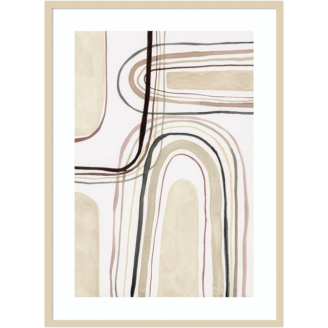 UNIEK INC. A42705537307 Amanti Art Arounds I by Nikki Galapon Wood Framed Wall Art Print, 41inH x 30inW, Natural