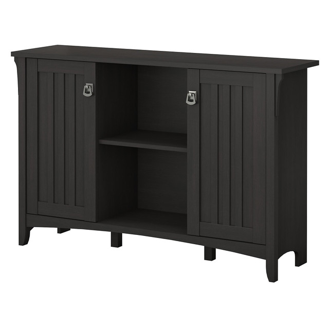 BUSH INDUSTRIES INC. SAS147VB-03 Bush Furniture Salinas Storage Cabinet With Doors, Vintage Black, Standard Delivery BUSH INDUSTRIES INC. SAS147VB-03 Bush Furniture Salinas Storage Cabinet With Doors, Vintage Black, Standard Delivery