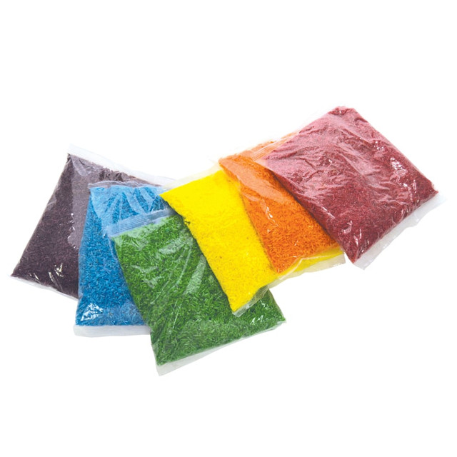 ROYLCO INC. R-21145 Roylco Sensory Rice, Assorted Colors, Pack Of 6 Rice Bags