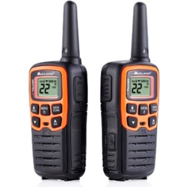 MIDLAND RADIO CORPORATION T51VP3 Midland X-TALKER T51VP3 Walkie Talkie - 22 Radio Channels - Upto 147840 ft - 38 Total Privacy Codes - Auto Squelch, Keypad Lock, Silent Operation, Low Battery Indicator, Hands-free - Water Resistant - AAA - Lithium Po