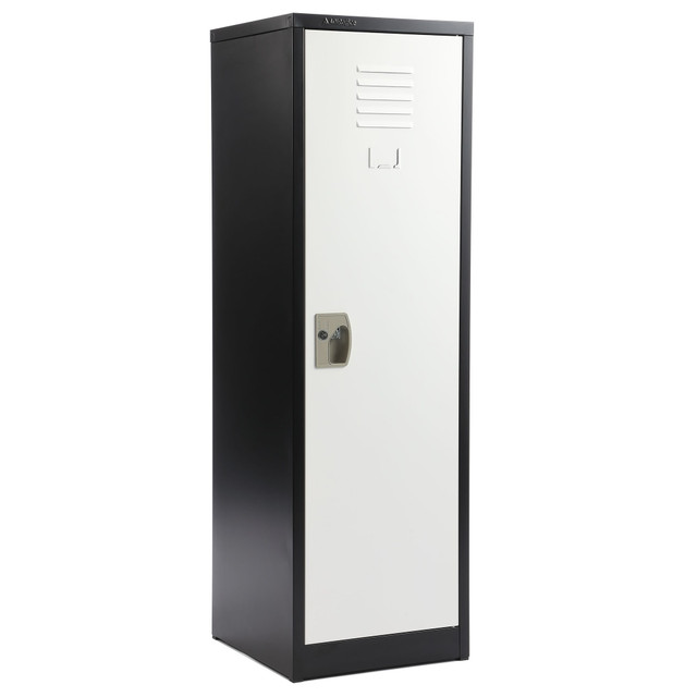 ADIR CORP. ADI629-01-B-W-PKG-2 Alpine 1-Tier Steel Lockers, 48inH x 15inW x 15inD, Black/White, Set Of 2 Lockers