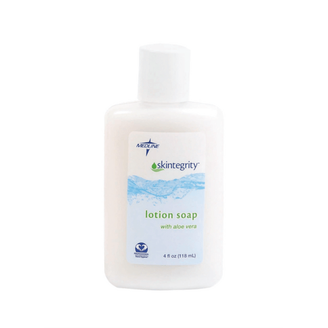 MEDLINE INDUSTRIES, INC. MSC098104 Medline Skintegrity Enriched Lotion Hand Soap, Mint Scent, 4 Oz, Case Of 24 Bottles MEDLINE INDUSTRIES, INC. MSC098104 Medline Skintegrity Enriched Lotion Hand Soap, Mint Scent, 4 Oz, Case Of 24 Bottles