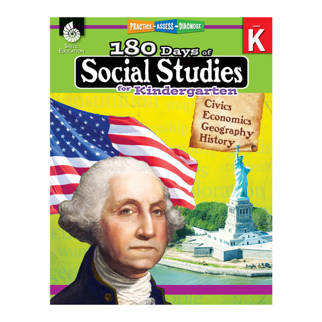 SHELL EDUCATION 51392  180 Days Of Social Studies, Kindergarten