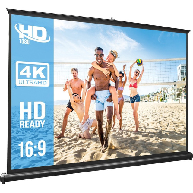 SOUND AROUND INC. PRJTP53 Pyle 50in Manual Projection Screen - 16:9 - Matte White - 30in Height x 40in Width - Floor Mount, Tabletop SOUND AROUND INC. PRJTP53 Pyle 50in Manual Projection Screen - 16:9 - Matte White - 30in Height x 40in Width - Floor Mount, Tabletop