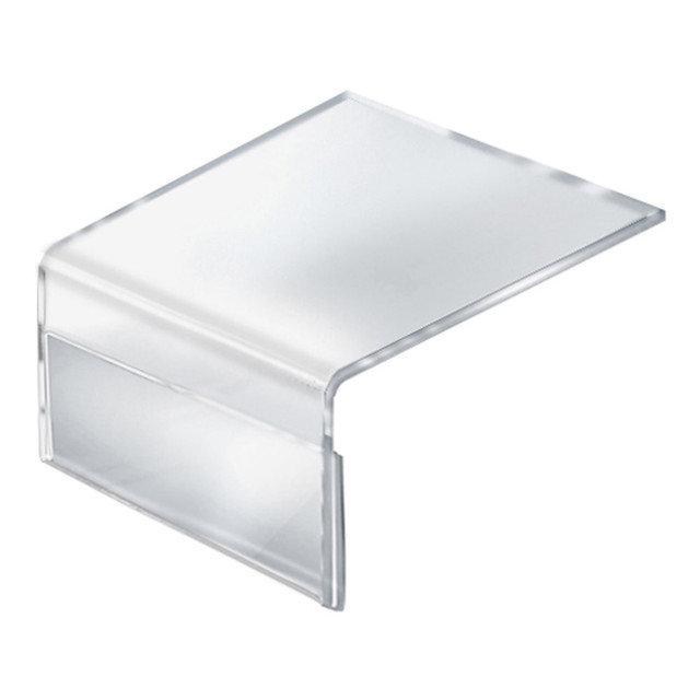 AZAR DISPLAYS 142701  Acrylic Shelf Sign Holders, 3-1/2inH x 5-1/2inW x 8inD, Clear, Pack Of 10 Holders